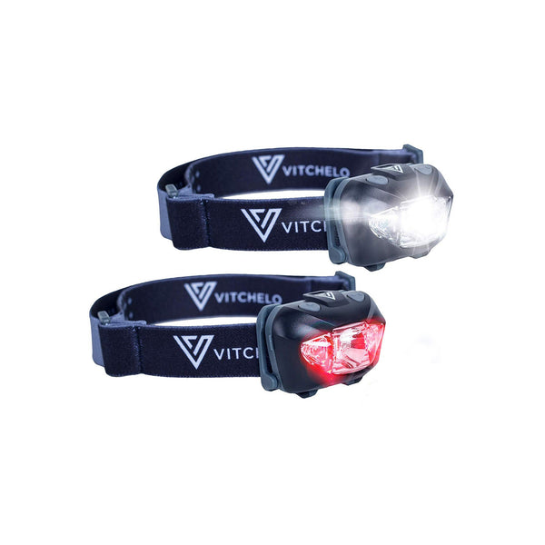 V800 Headlamp with CREE White & Red LED Lights (Pack Of 2)