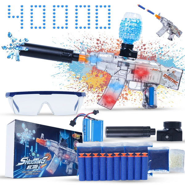 2-in-1 Transparent Electric Gel Ball Blaster With Ammo