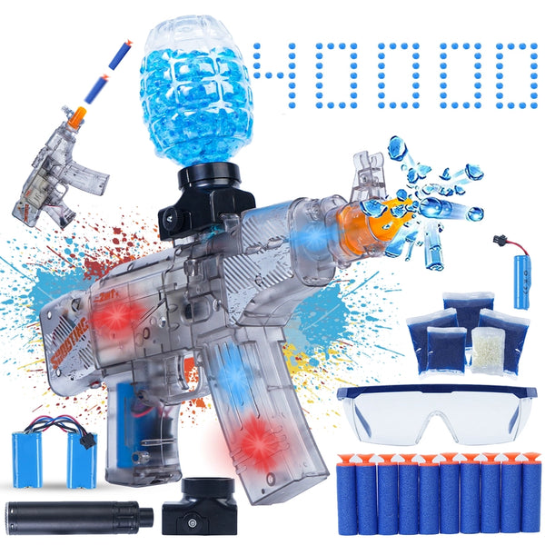 2-in-1 Transparent Electric Gel Ball Blaster With Ammo