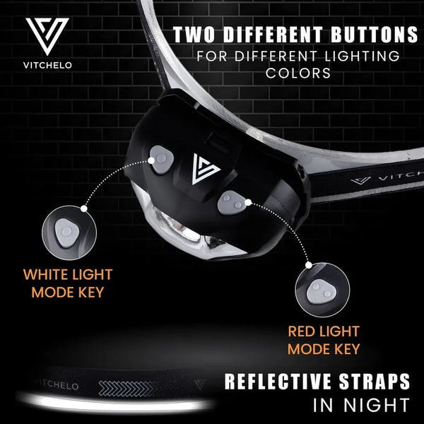Vitchelo V800 Pro Headlamp Pack of 2
